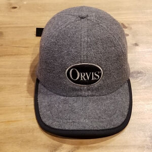 Vintage Orvis Fleece Hat Strap Back Made USA Outdoor Fly Fishing Fish Adjustable